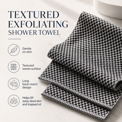 textured body scrub towel
