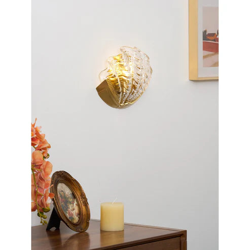 textured glass wall lamp
