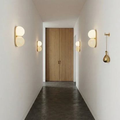 twin globe wall light
