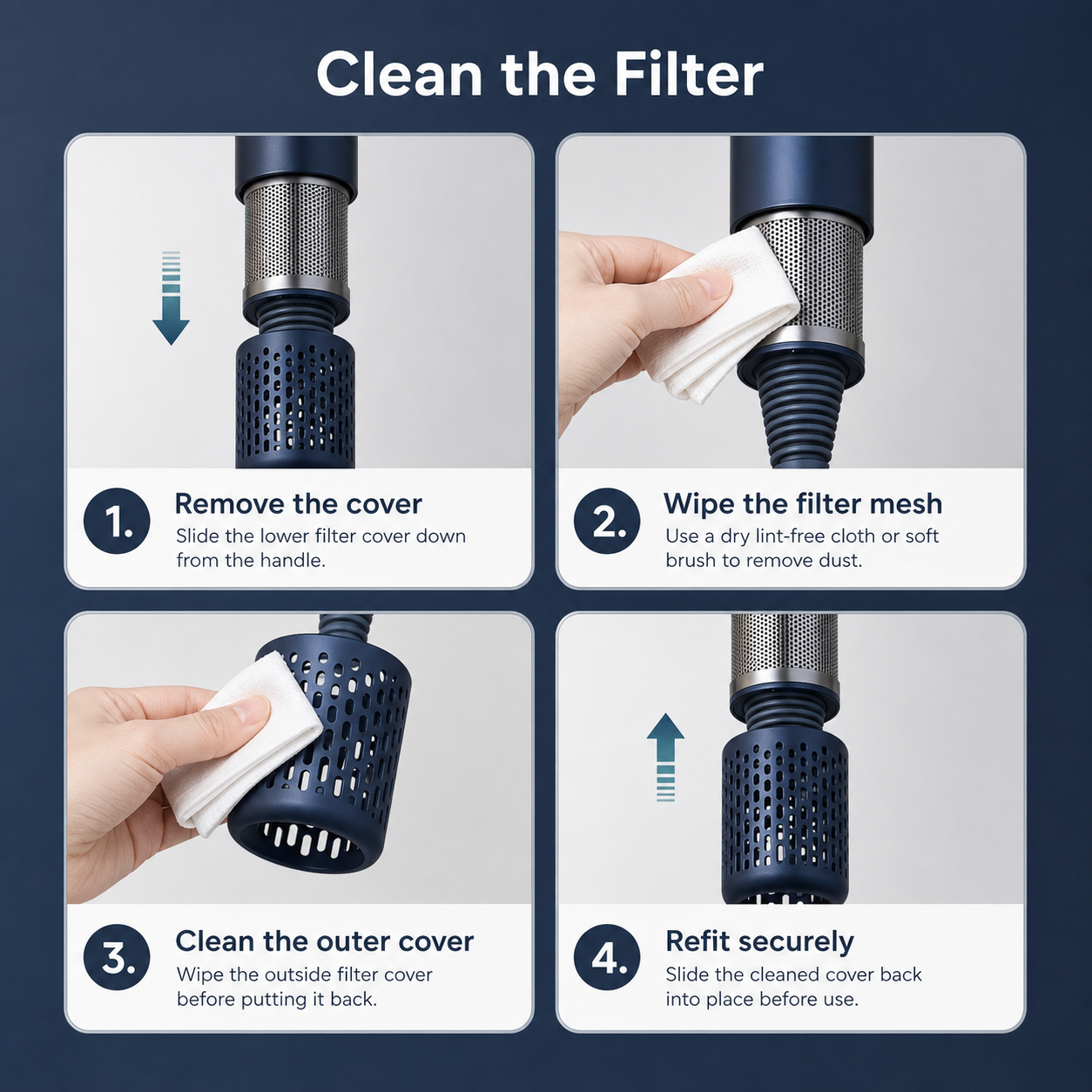 volume and sleek finish styler