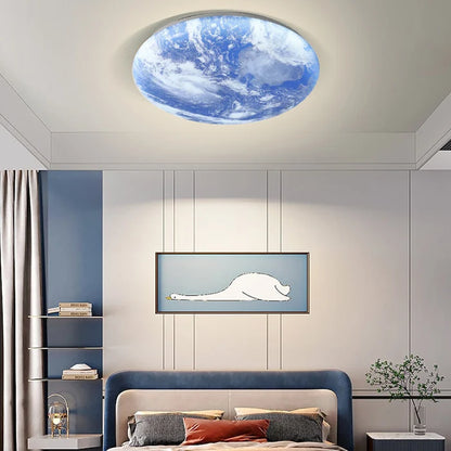 Wood LED ceiling light with acrylic diffuser